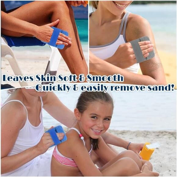 4Packs Sand Remover for Beach for Adults & Kids-2Gray+2Blue-Talc-Free Sand - Picture 3 of 8